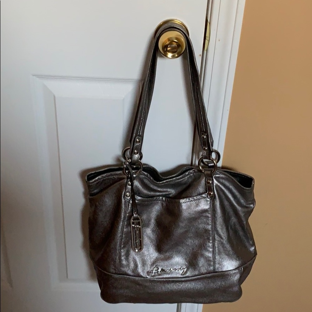 Pewter Large B. Makowsky Bag